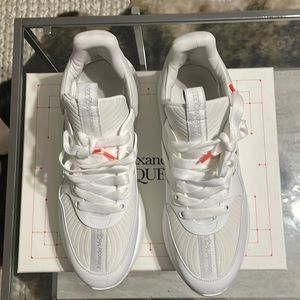 Men All white Alexander McQueen sneakers